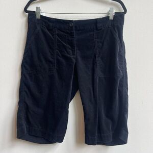 J. Crew Men's Flat Front High Rise Black Corduroy  Bermuda Shorts Size 10